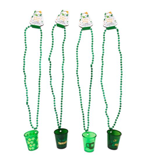 St. Patrick&#39;s Day Shot Glass Necklace