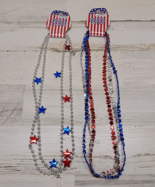 Patriotic Beaded Necklace Assorted