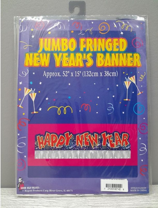 Jumbo Fringe Happy New Years Banner