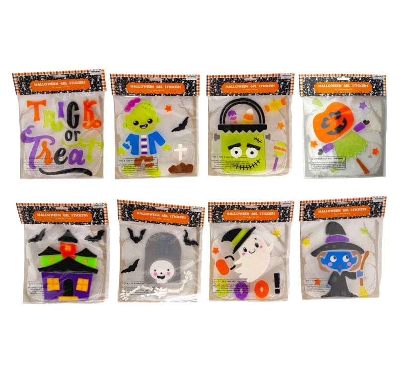 Halloween Gel Window Stickers Assorted