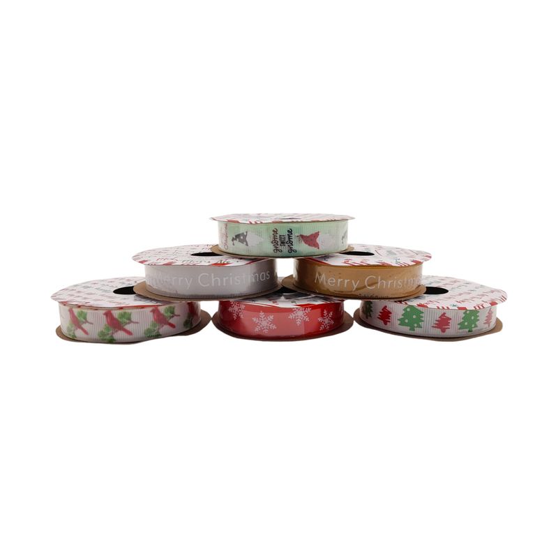 .6"x3yd Holiday Ribbon Assorted