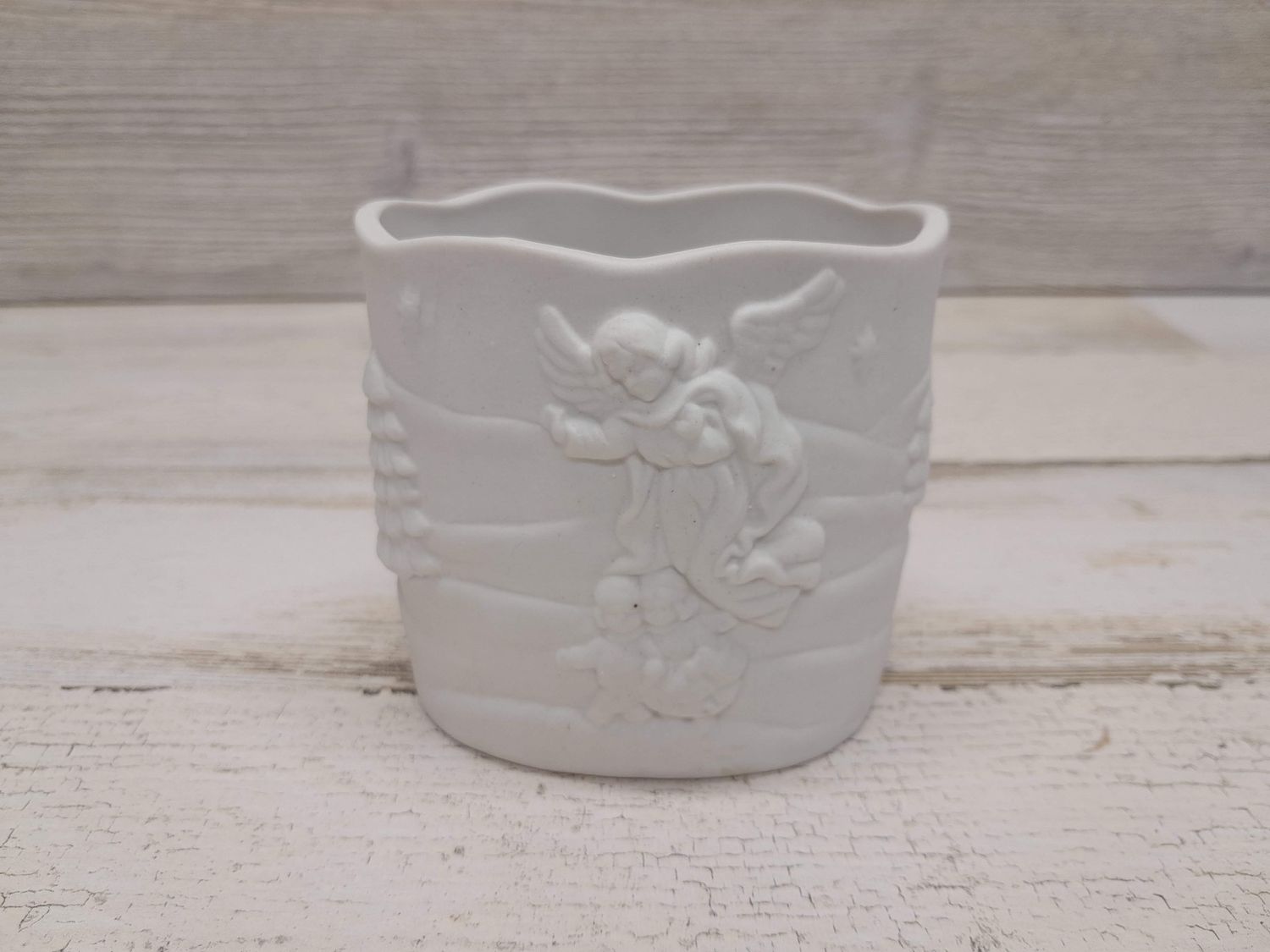 Angel Candle Holder White