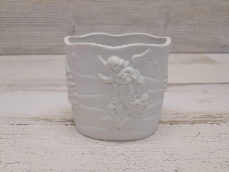 Angel Candle Holder White