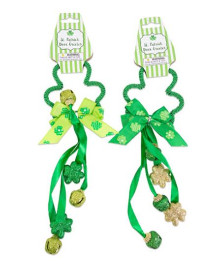 12&quot; St. Patrick&#39;s Door Greeter w/Bells &amp; Bow Assorted