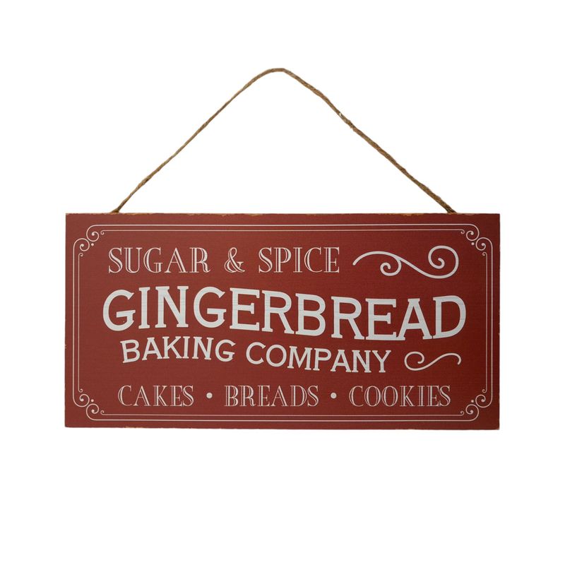 11.8"x6"x0.24" Sugar &amp; Spice Gingerbread Baking Company Sign