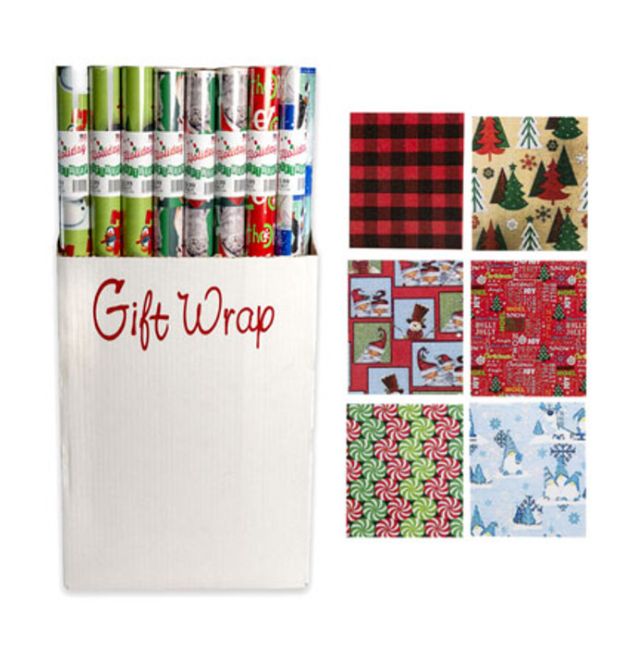 30&quot;x12&#39; Wrapping Paper Assorted