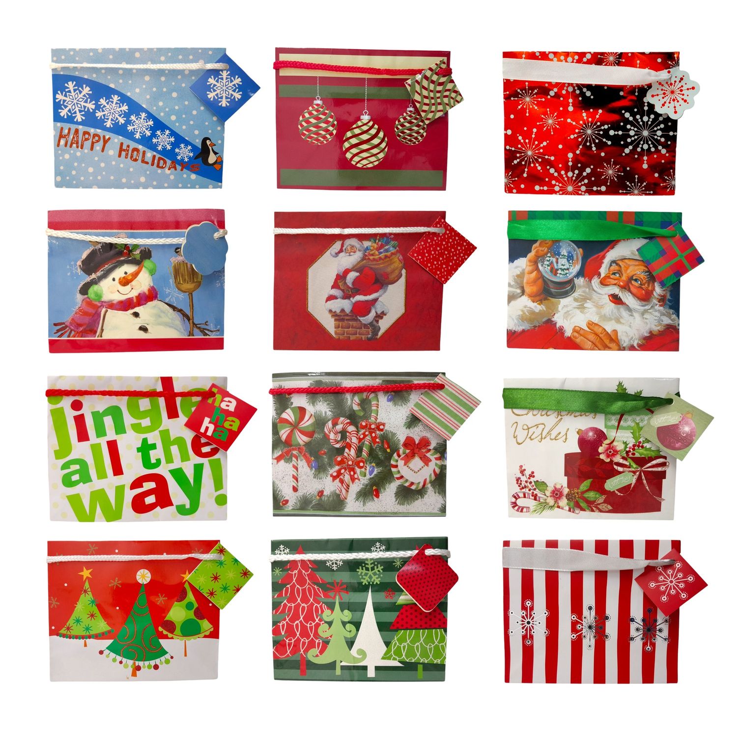2.6&quot;x5.5&quot;x4.5&quot; Christmas Gift Bag  Assorted