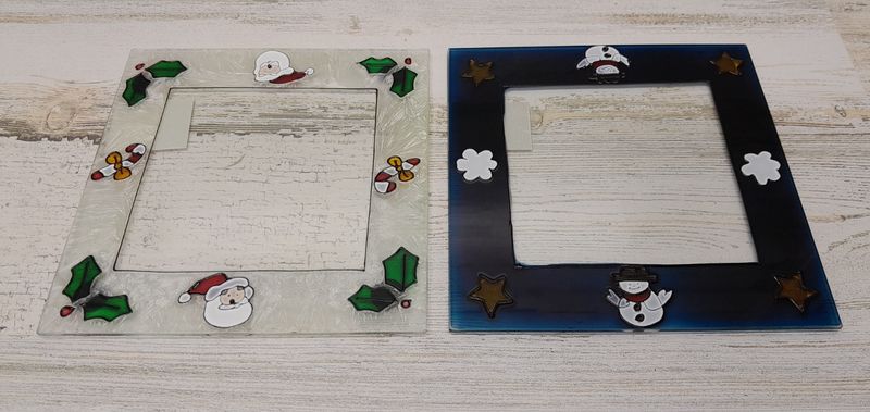 Christmas Glass Candle Plate Assorted