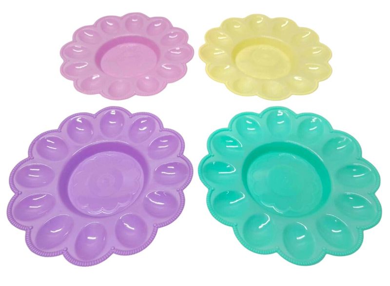 9.25&quot; Egg Serving Plate Assorted