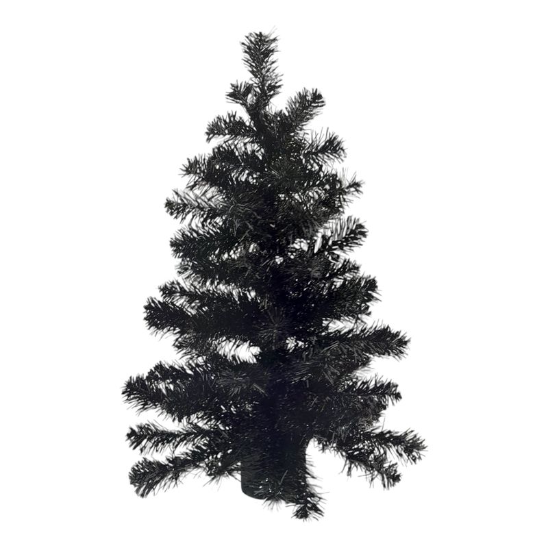 24&quot; Tree w/69 Tips &amp; Wood Base Black