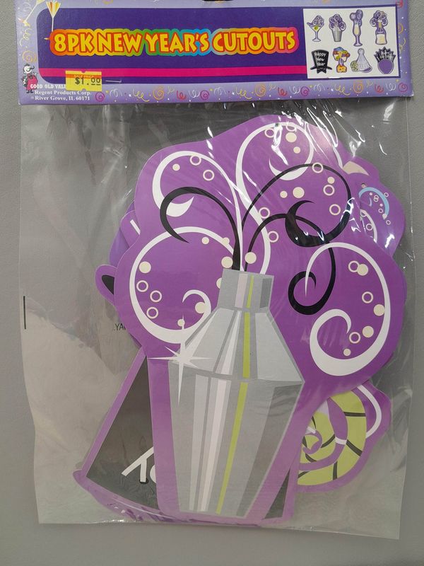 8pc New Years Cut Outs