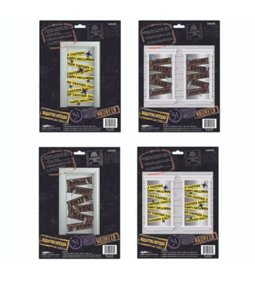 8pc Halloween Door/Window Cover Assorted 8pc Halloween Door/Window Cover Assorted