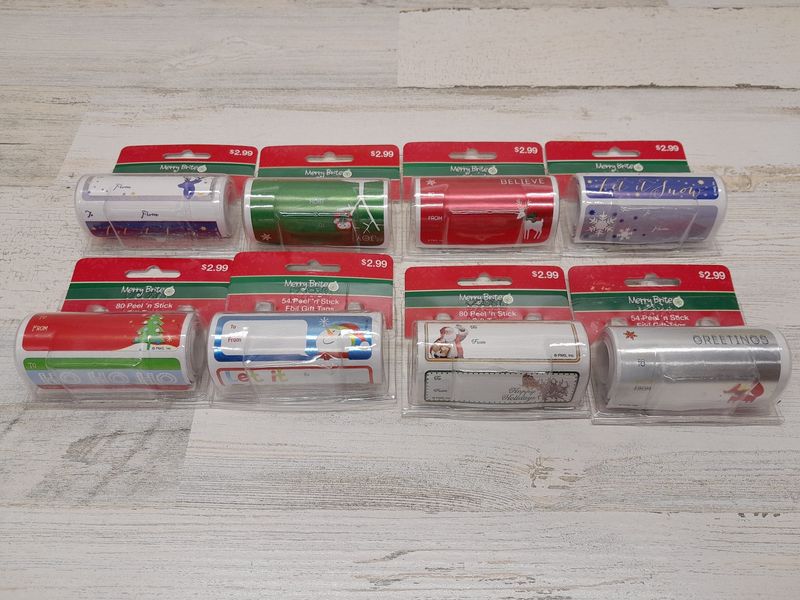 80pc Peel N&#39; Stick Gift Tags Assorted
