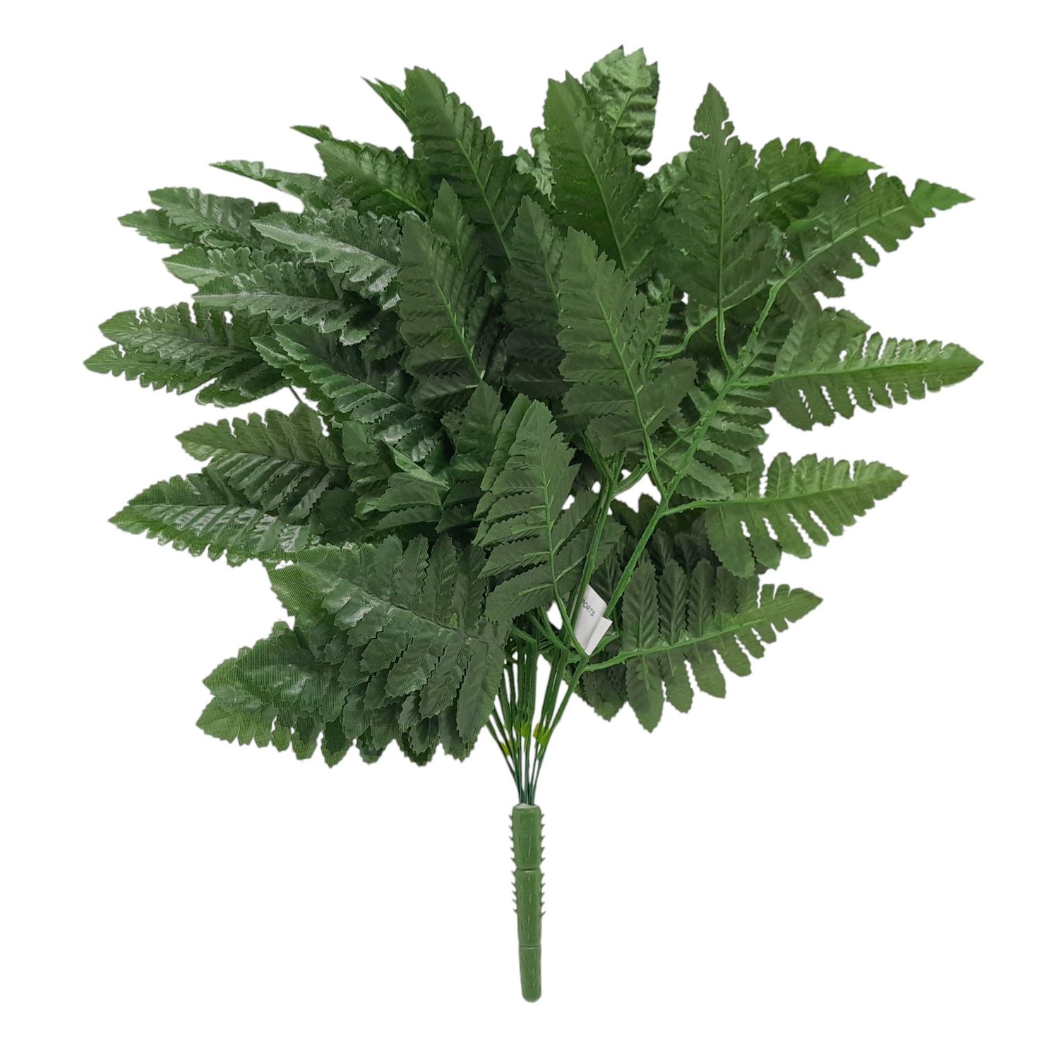 16" Leather Leaf Fern Bush x12 Green