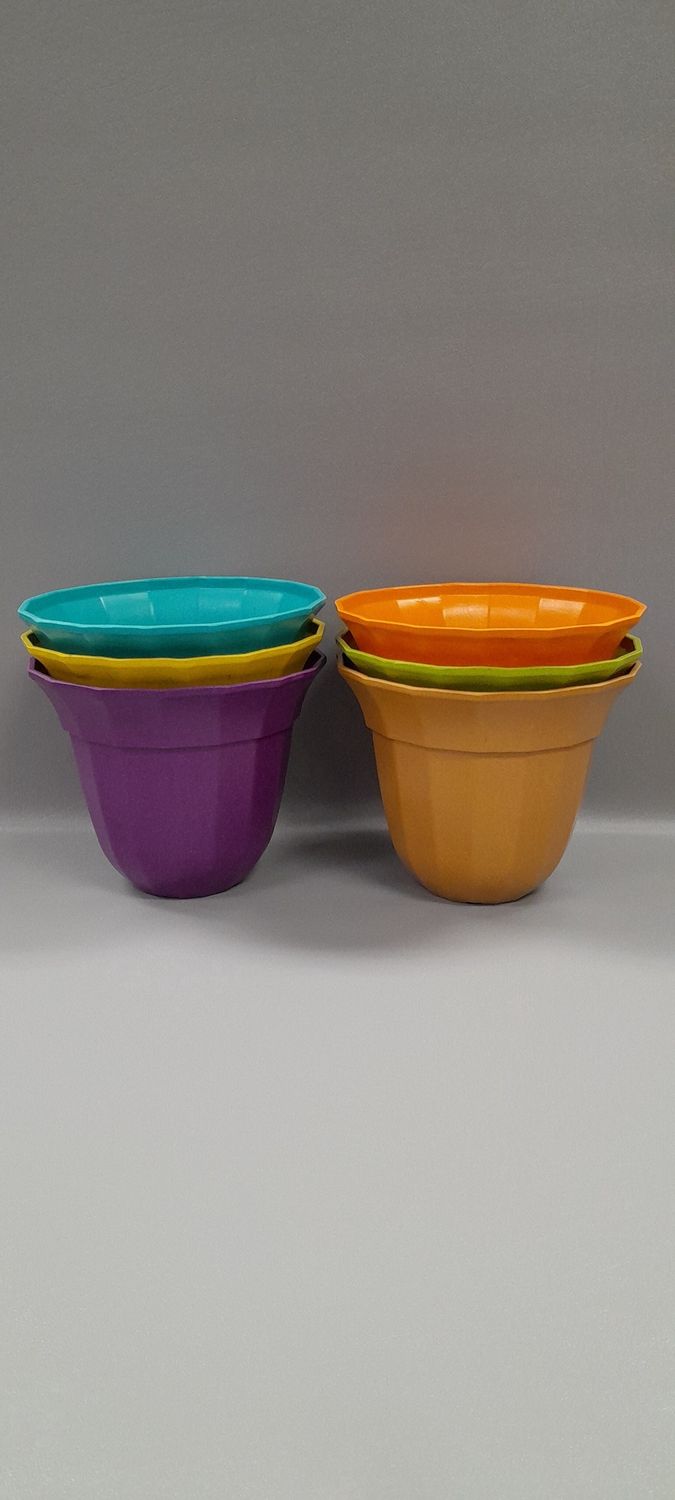 7&quot;x7&quot;x5.5 Planter Assorted (Bamboo)