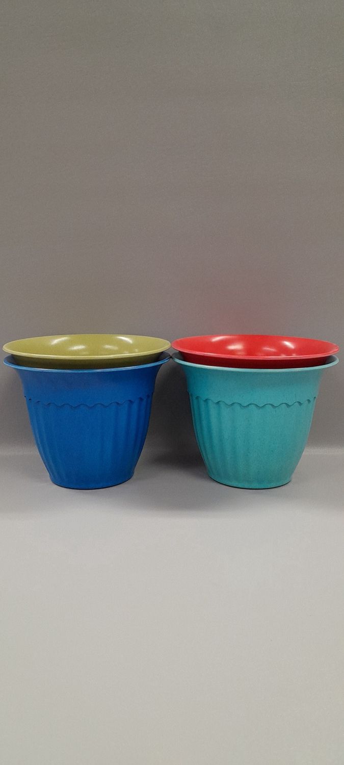7.25&quot;x5.5&quot; Round Planter Assorted (Plastic)