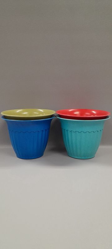 7.25&quot;x5.5&quot; Round Planter Assorted (Plastic)