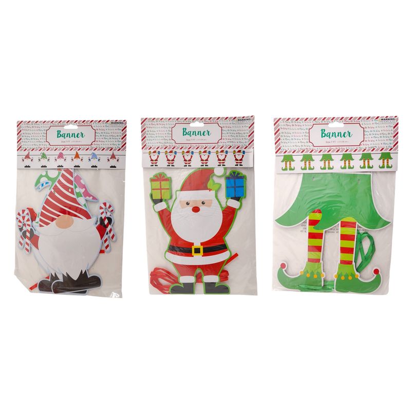 7&#39; Christmas Banner Assorted