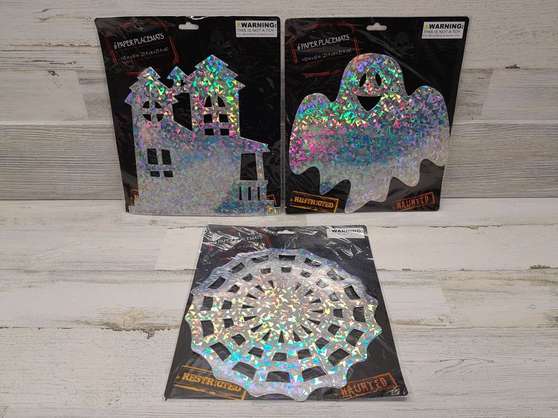 6pc 10&quot; Halloween Placemats Assorted