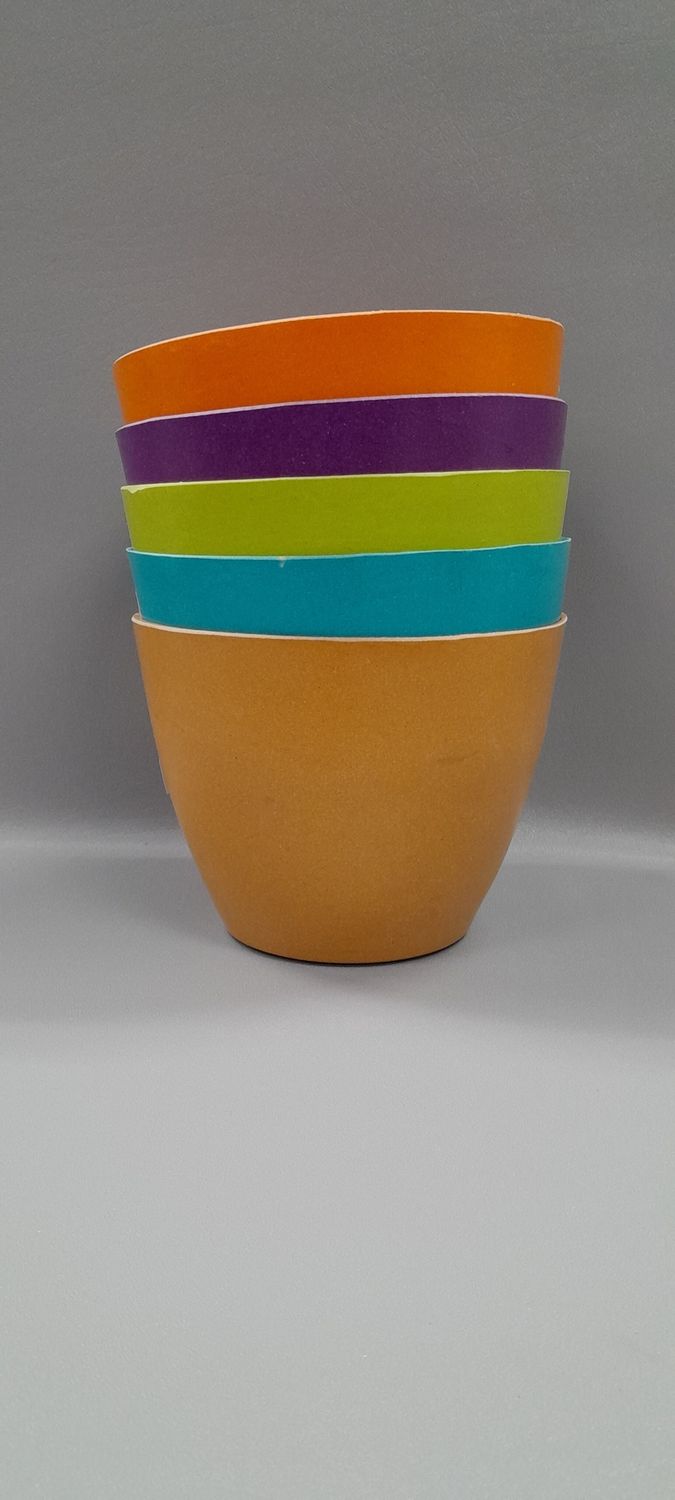 6.25&quot;X4.5&quot; Round Planter Assorted (Bamboo)