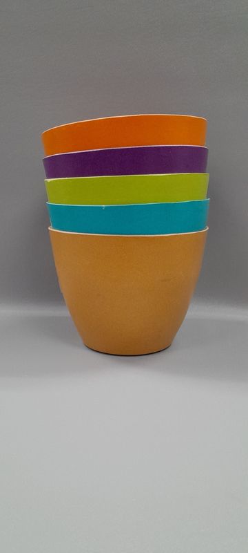 6.25&quot;X4.5&quot; Round Planter Assorted (Bamboo)