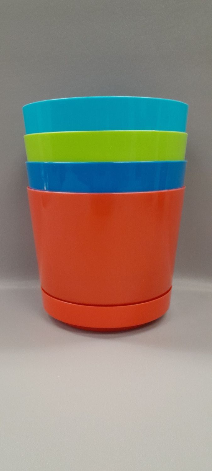 6.25&quot;x5.25&quot; Round Planter Assorted (Plastic)