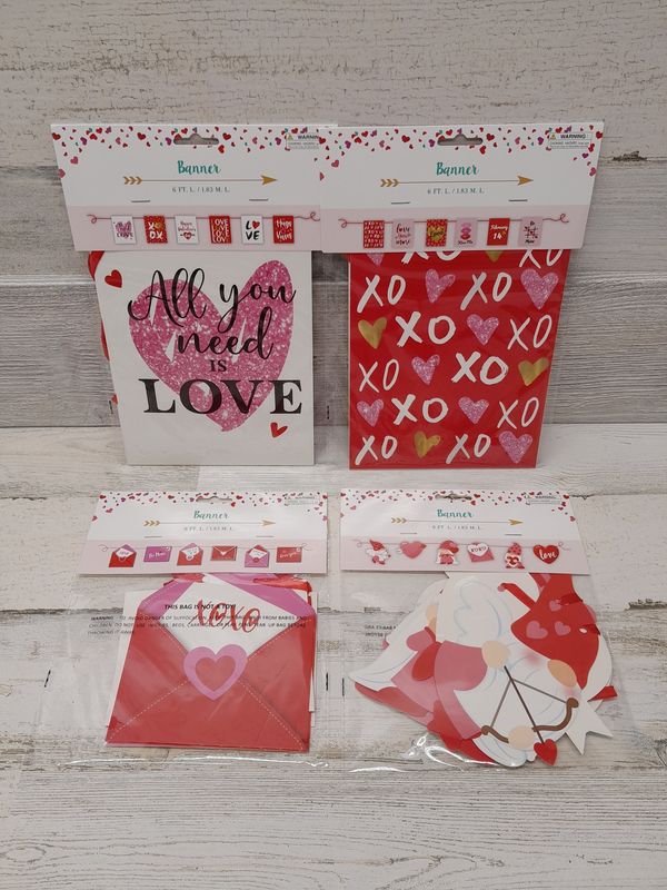6&#39; Valentine Banner Assorted