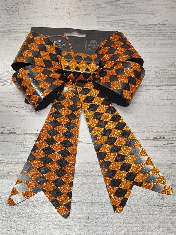 6&quot;x10&quot; Glitter Halloween Bow Assorted