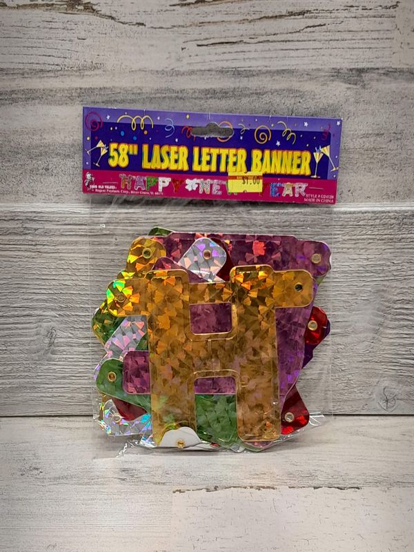 58&quot; Laser Letter New Years Banner