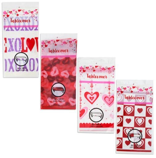 54&quot;x108&quot; Valentine Table Cover Assorted