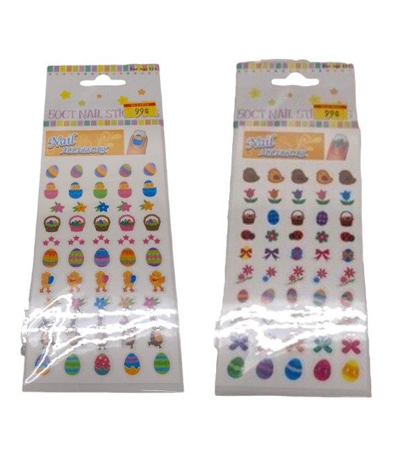 50pc Easter Nail Stickers Assorted