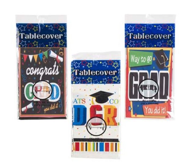 54&quot;x108&quot; Graduation Table Cover Assorted