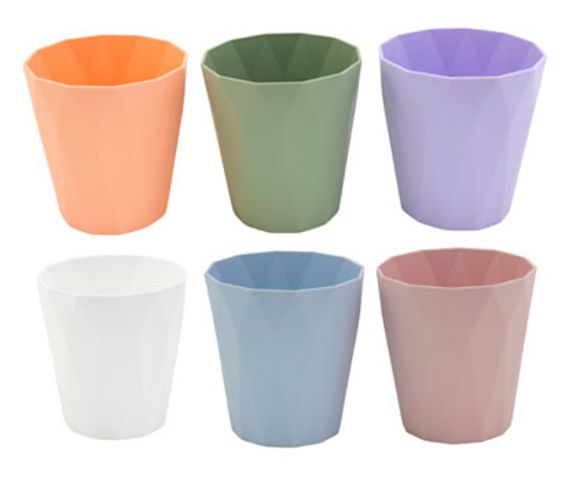 5.5&quot; Round Diamond Planter Assorted (Plastic)