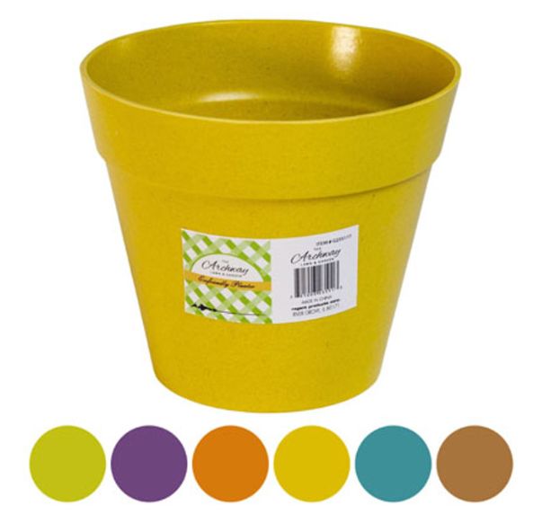 5.5&quot;x5.5&quot;x4.5&quot; Planter Assorted (Bamboo)