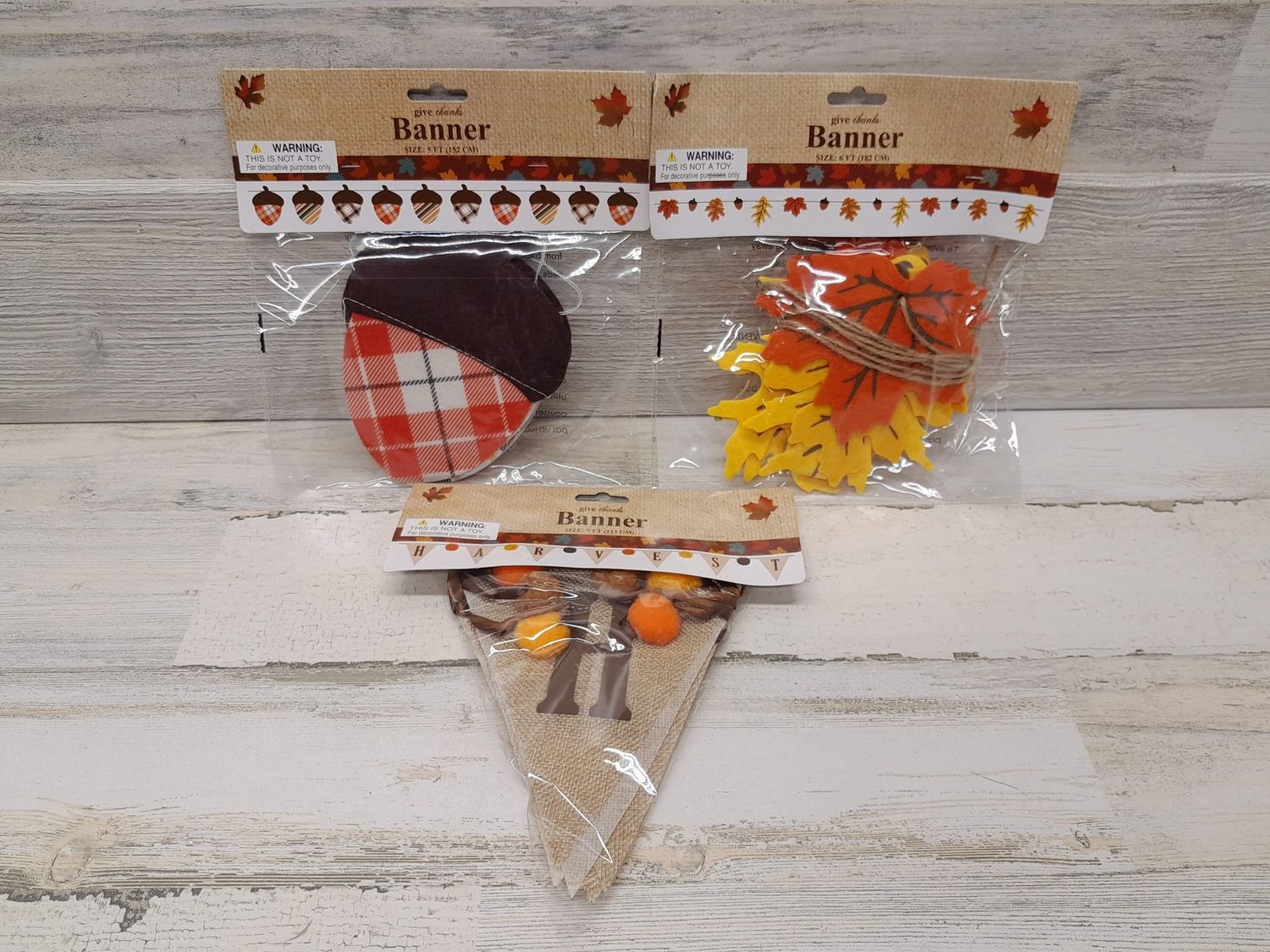 5&#39; Harvest Banner Assorted