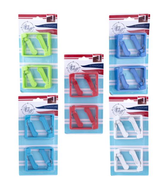4pc Spring Loaded Table Cloth Clips Assorted
