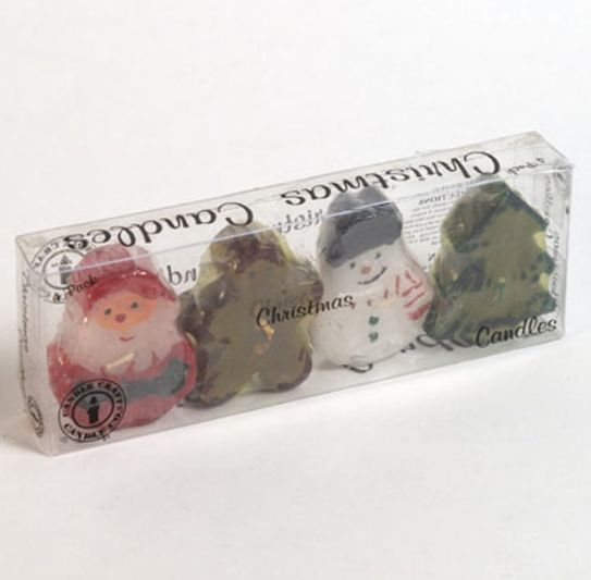 4pc Christmas Figure Floating Candles