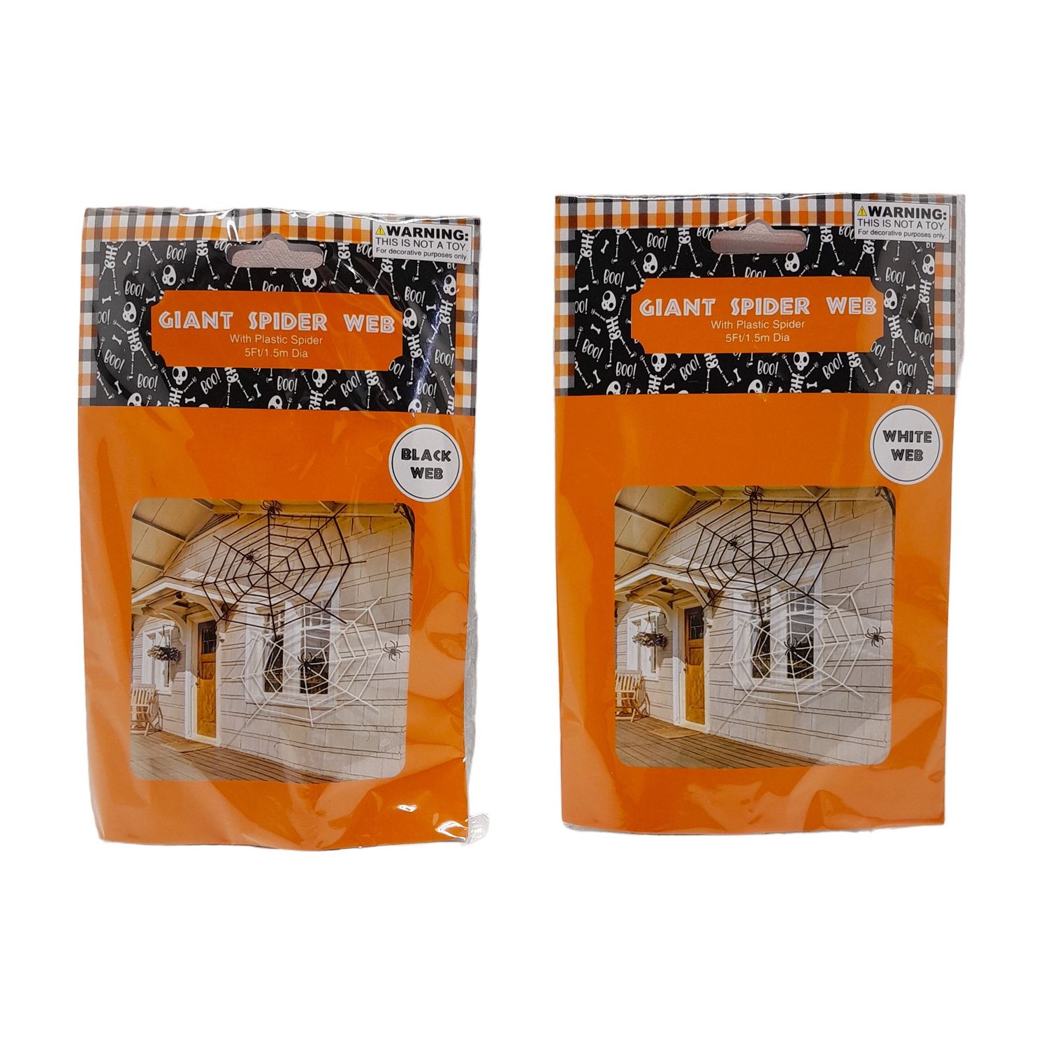 5' Spider Web w/3" Spider Assorted (1 Piece)