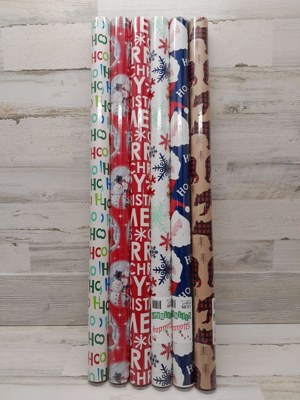40sq ft. Christmas Gift Wrap Assorted