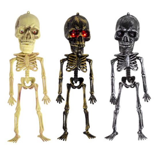4.25&quot;x14.5&quot; Big Head Skeleton w/Light Up Eyes Assorted