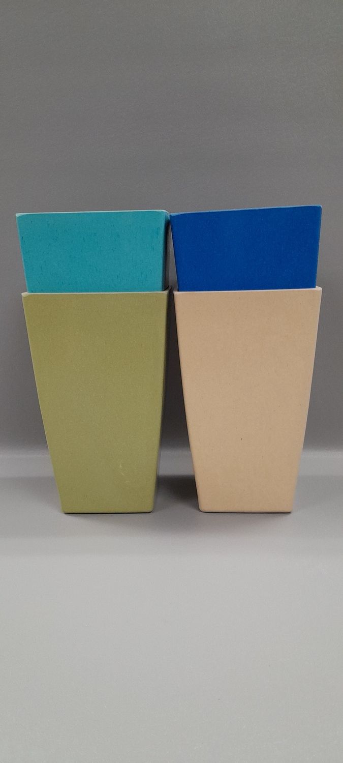4.8&quot;x8.1&quot; Square Planter Assorted (Bamboo)