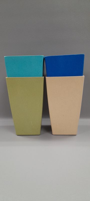 4.8&quot;x8.1&quot; Square Planter Assorted (Bamboo)