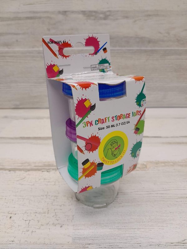 3pc 50ml Craft Storage Jars