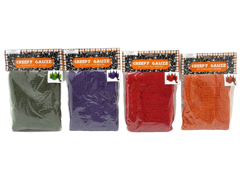 30&quot;x72&quot; Creepy Gauze Assorted