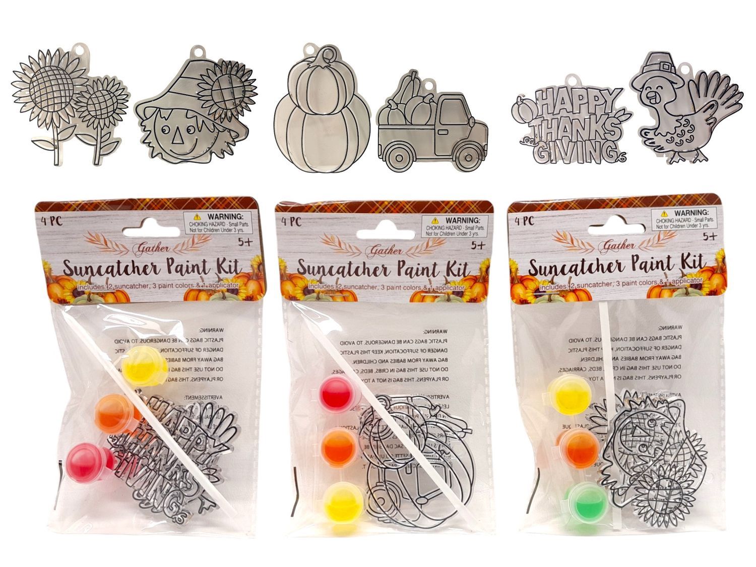 2pc Harvest Suncatcher Paint Kit Assorted