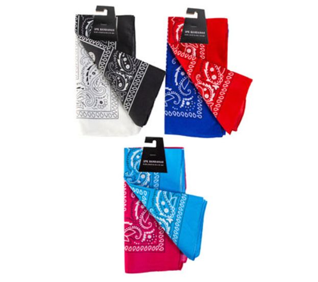 2pc 21.25&quot; Paisley Bandana Assorted