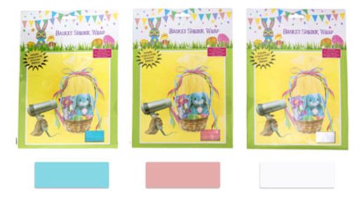 24&quot;x30&quot; Basket Shrink Wrap w/Ribbons Assorted