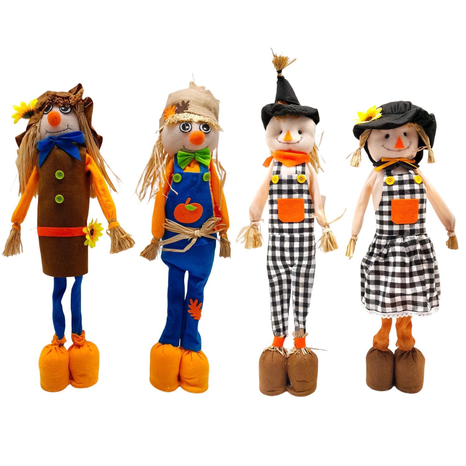 26&quot;-28&quot; Standing Scarecrow w/Posable Arms Assorted