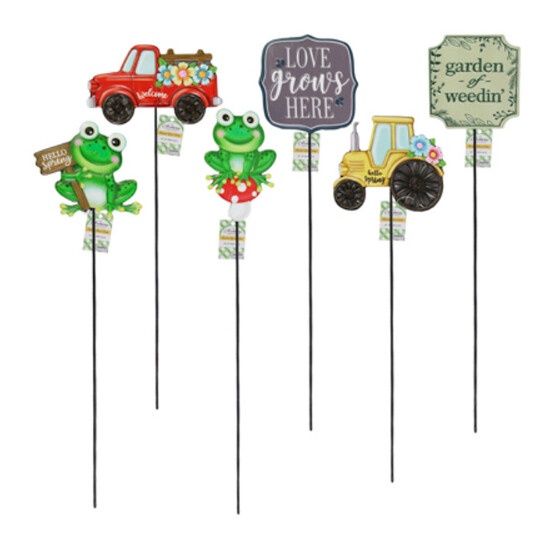 24&quot; Metal Garden Yard Stake Assorted