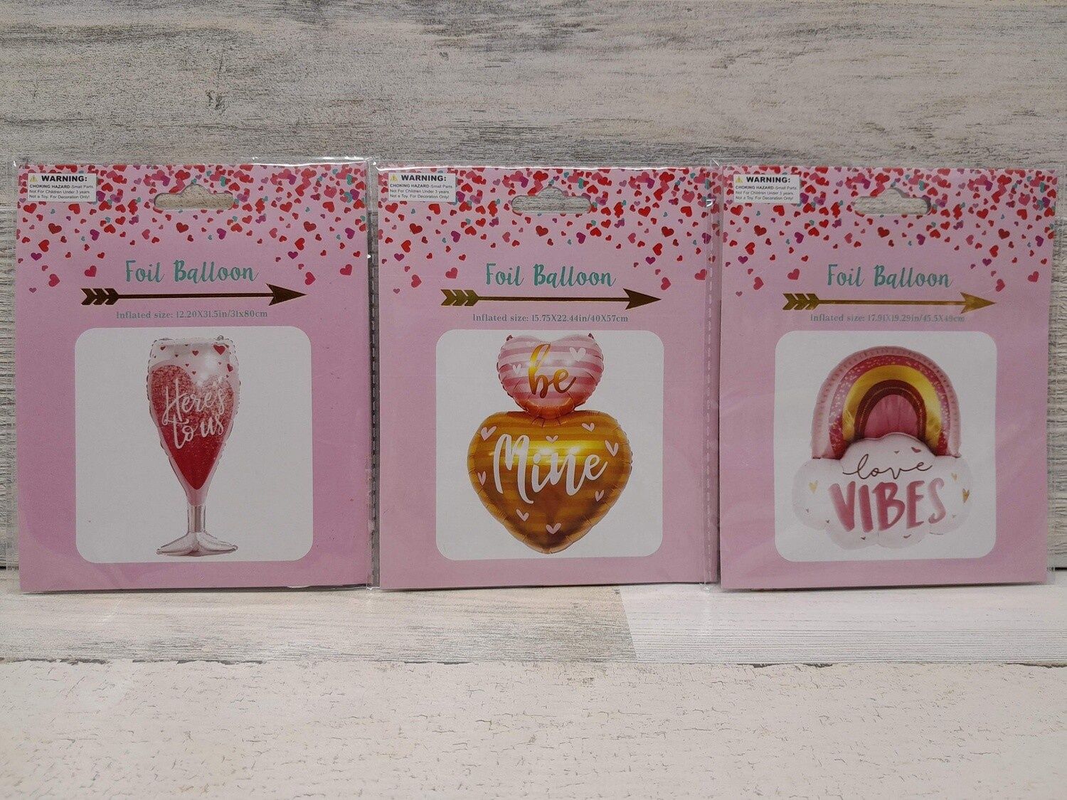 1pc Valentine Foil Balloon Assorted